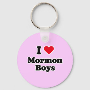 Porte-clés J'aime les garçons mormons