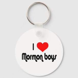Porte-clés J'aime les garçons mormons