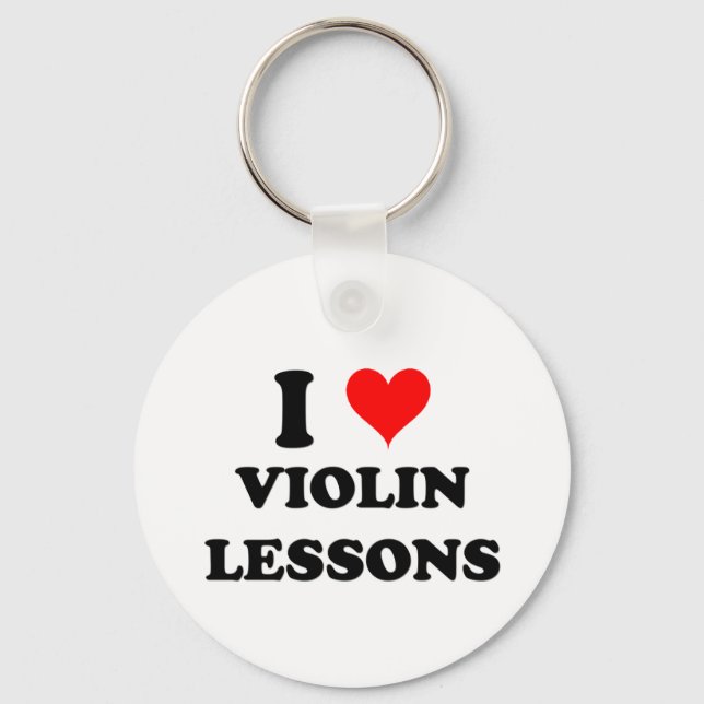 Porte-clés J'aime les leçons de violon (Recto)
