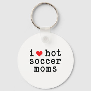 Porte-clés J'aime les mamans de football chaudes Funny Love C