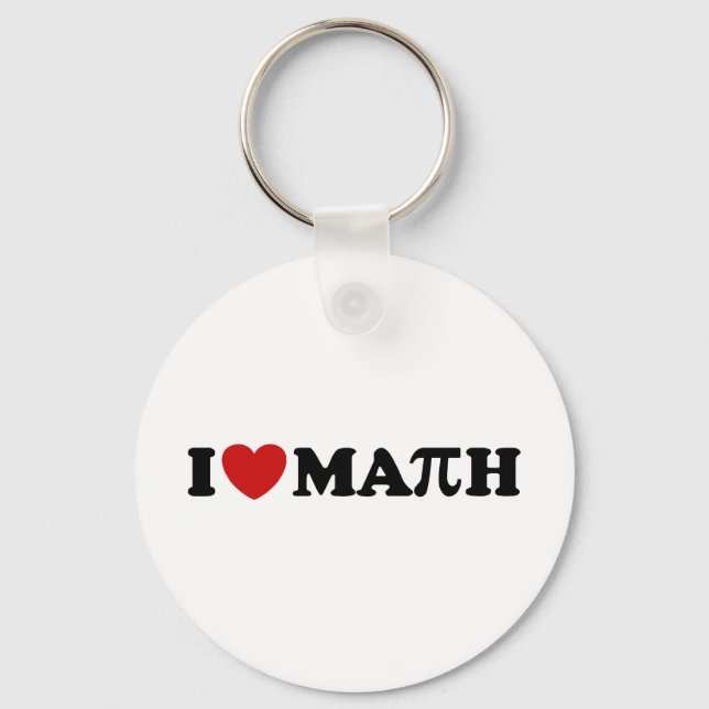 Porte-clés J'aime les maths (Recto)