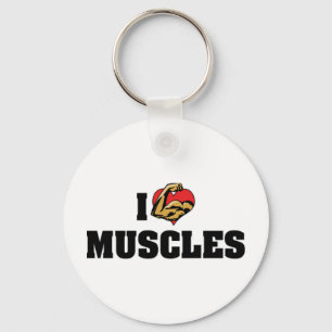 Porte-clés J'aime les muscles cardiaques - Musculation cultur