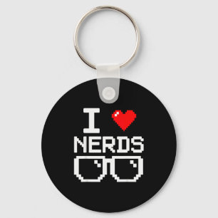 Porte-clés J'Aime Les Nerds Je Cœur De Nerds Pour La Science 