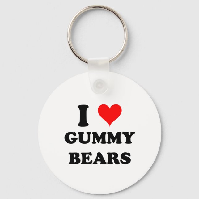 Porte-clés J'Aime Les Ours Gummy (Recto)