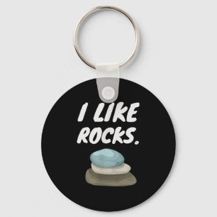 Porte-clés J'Aime Les Roches - Géologue Amusant Miner Rock Ho