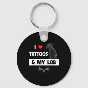 Porte-clés J'Aime Les Tatouages Et Mon Labrador Retriever Lab