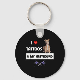 Porte-clés J'Aime Les Tatouages Et Mon Tatouage De Chien De C