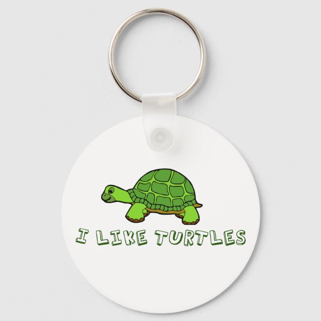 Porte-clés J'Aime Les Tortues (Recto)