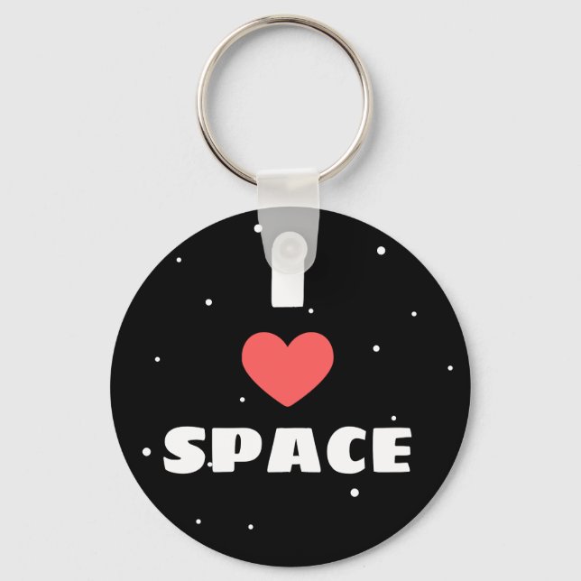 Porte-clés J'aime l'espace (Recto)