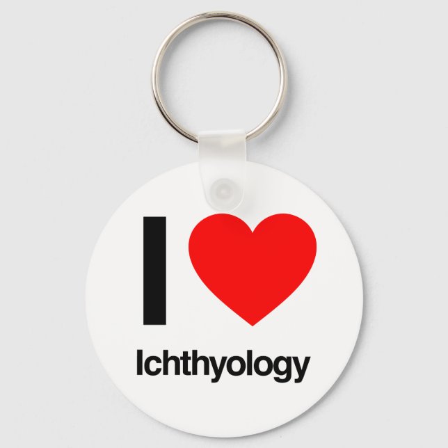 Porte-clés j'aime l'ichthyologie (Recto)