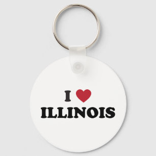 Porte-clés J'aime l'Illinois