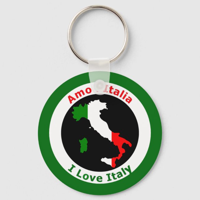 PORTE-CLÉS J'AIME L'ITALIE (Recto)