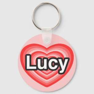 Porte-clés J'aime Lucy. Je t'aime Lucy. Cœur