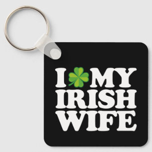 Porte-clés J'aime ma femme irlandaise couple drôle St Patrick