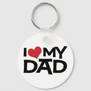 Porte-clés J'aime ma fête des pères de papa
