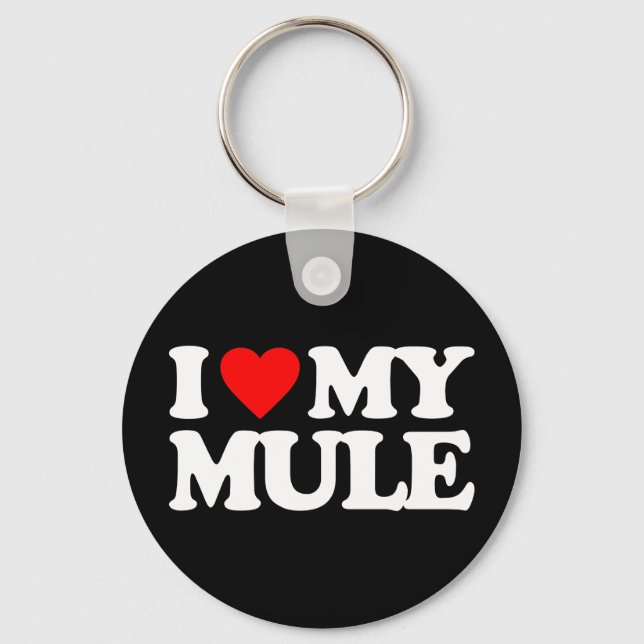 PORTE-CLÉS J'AIME MA MULE (Recto)