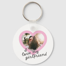 J'aime ma petite amie Custom Pink Valentines Photo