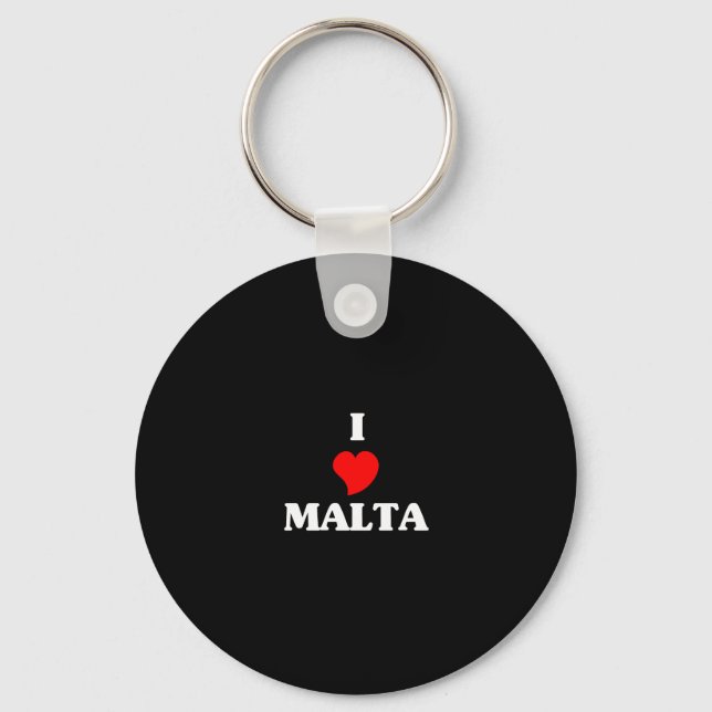 Porte-clés J'aime Malte (Recto)