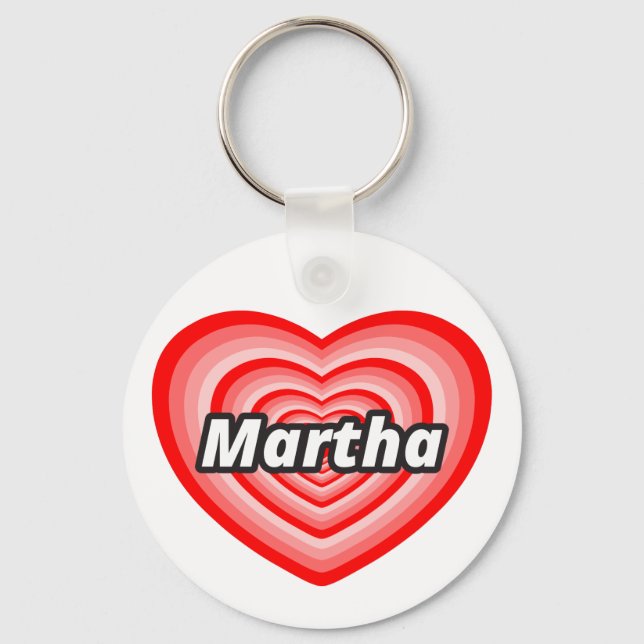 Porte-clés J'aime Martha (Recto)
