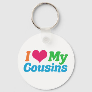 Porte-clés J'Aime Mes Cousins