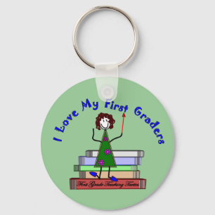 Porte-clés J'aime mes premières niveleuses--Cadeaux de