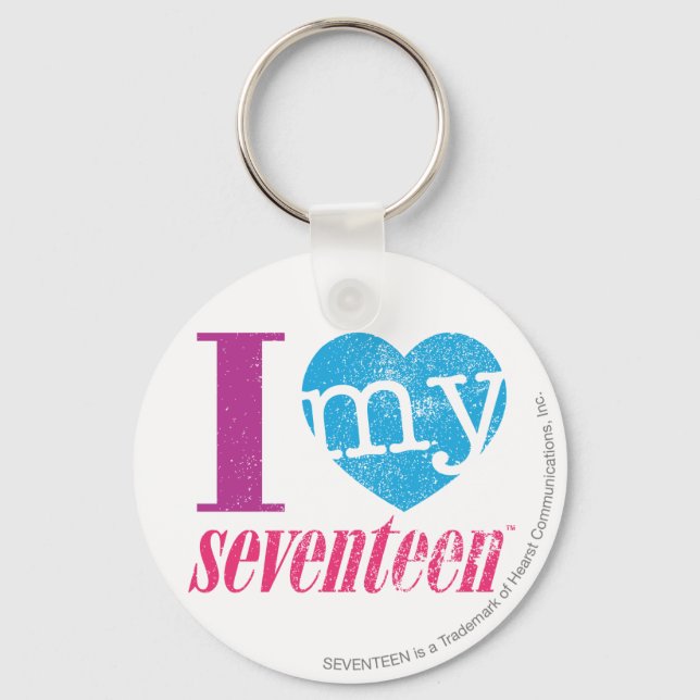 Porte-clés J'Aime Mon 17 Aqua (Recto)