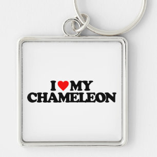 PORTE-CLÉS J'AIME MON CAMÉLÉON