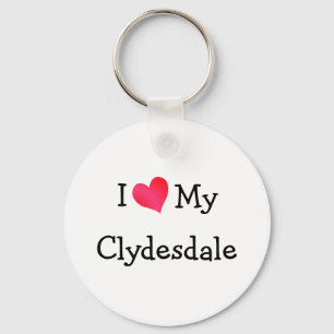 Porte-clés J'Aime Mon Clydesdale