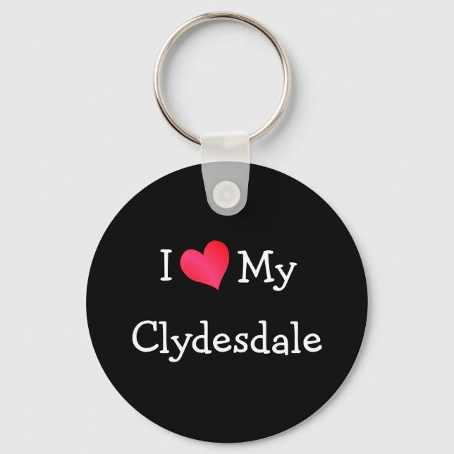 Porte-clés J'Aime Mon Clydesdale (Recto)