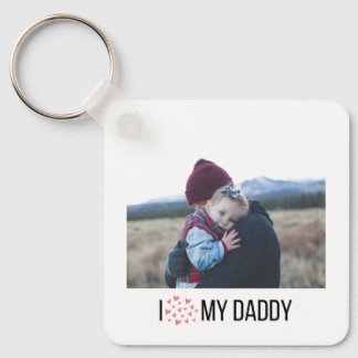 PORTE-CLÉS J'AIME MON DADDY PORTE - CLÉ 2 PHOTO PERSONNALISÉE