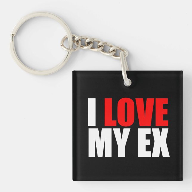 Porte-clés J'aime mon ex (Devant)