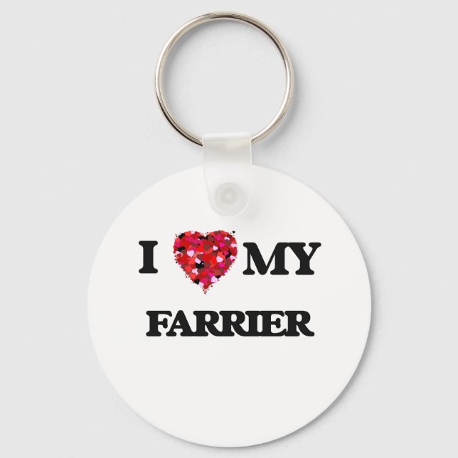 Porte-clés J'aime mon Farrier (Recto)