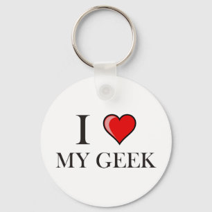 Porte-clés J'aime mon geek