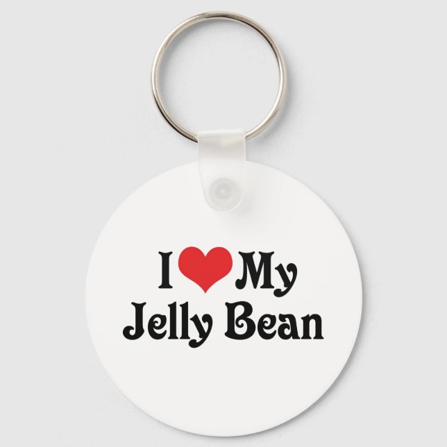 Porte-clés J'Aime Mon Jelly Bean (Recto)