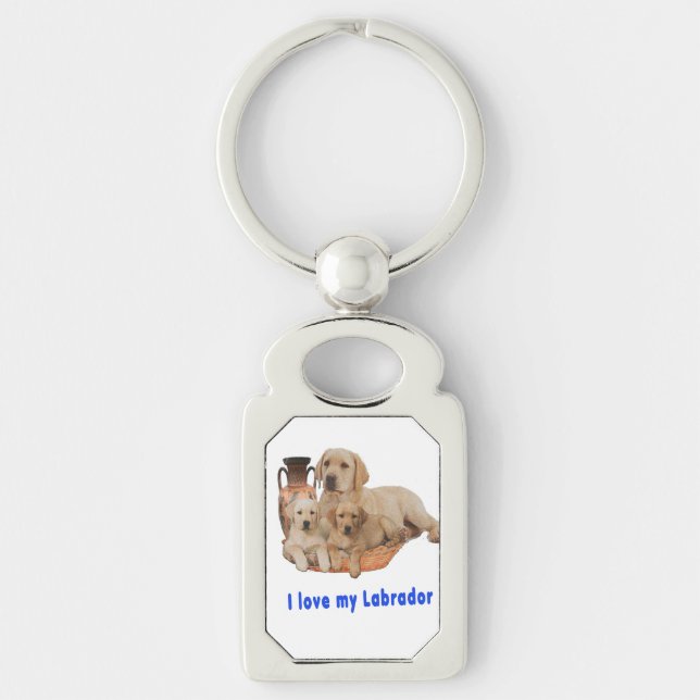 Porte-clés J'aime mon Labrador (Devant)