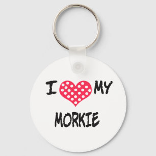 Porte-clés J'aime mon Morkie