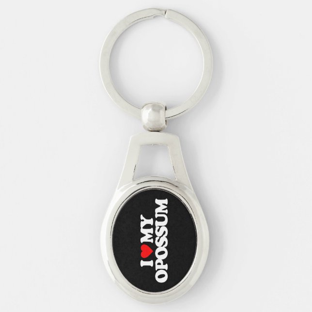 PORTE-CLÉS J'AIME MON OPOSSUM (Devant)