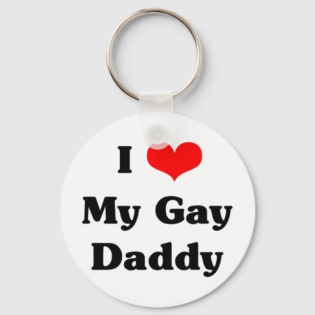 Porte-clés J'aime mon papa gay (Recto)