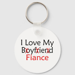 Porte-clés J'Aime Mon Petit-Ami Fiance