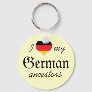 Porte-clés J'aime mon porte - clé allemand d'ancêtres