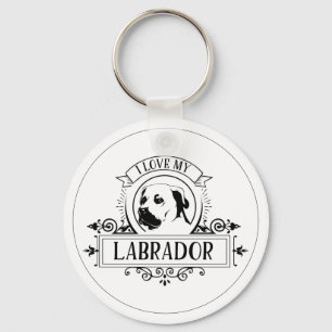 Porte-clés J'aime mon Porte - clé Labrador
