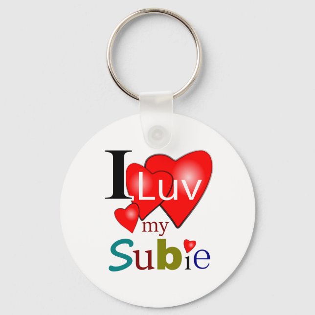 Porte-clés J'aime mon Porte - clé Subie (Recto)