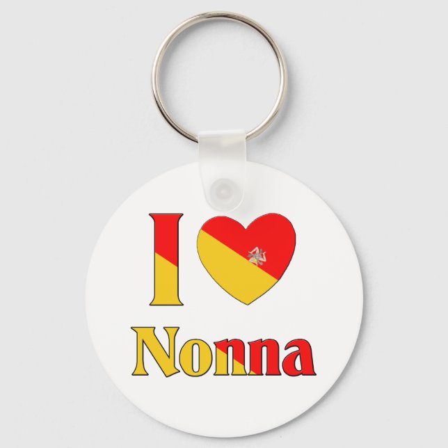 Porte-clés J'aime Nonna (Recto)