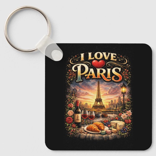 Porte-clés J'aime Paris (Recto)