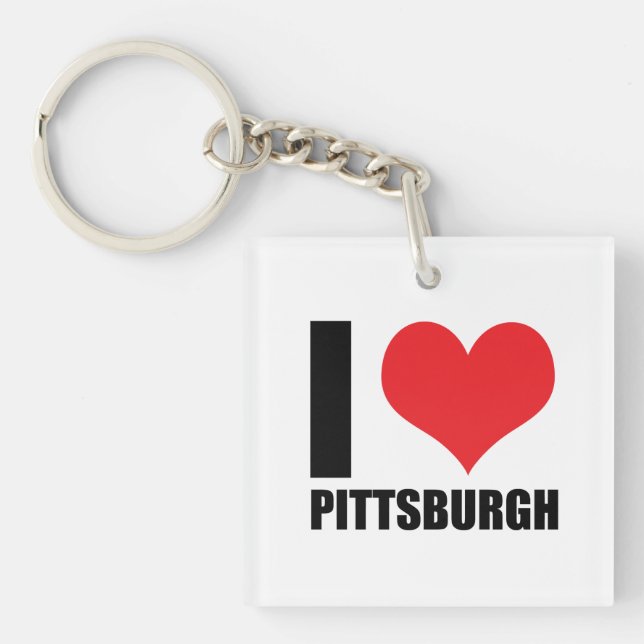 Porte-clés J'aime Pittsburg (Devant)