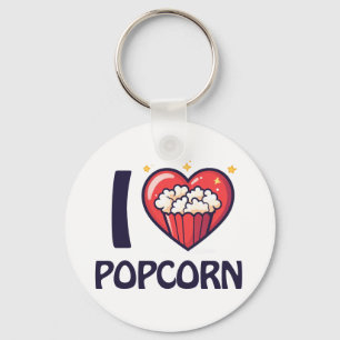 Porte-clés J'aime Popcorn