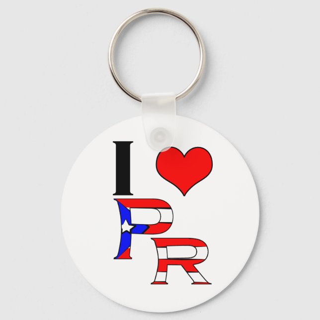 Porte-clés J'aime Porto Rico (Recto)