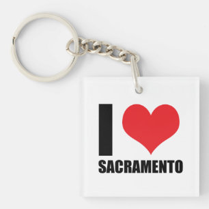 Porte-clés J'aime Sacramento