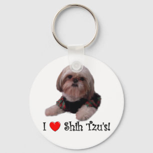 Porte-clés J'aime Shih Tzu