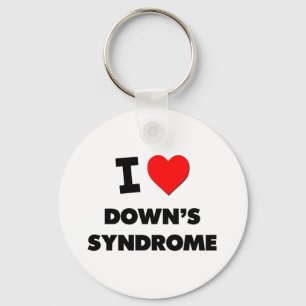 Porte-clés J'aime syndrome de Down